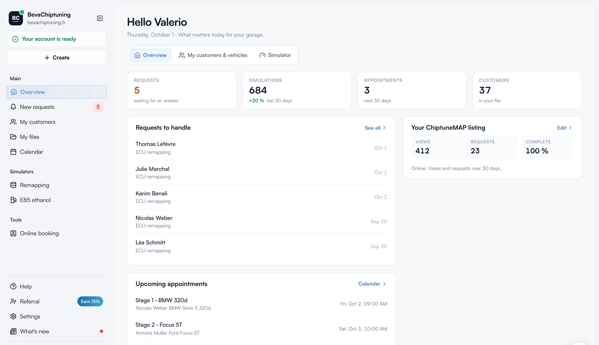 Dashboard preview